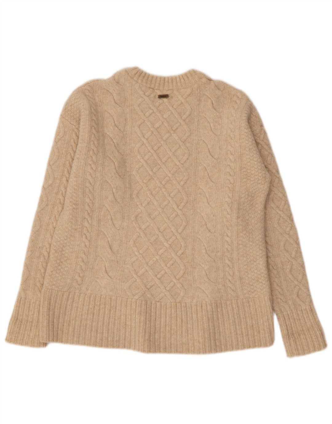 Γυναικείο πουλόβερ Barbour Crew Neck Jumper UK 10 Small Beige Wool