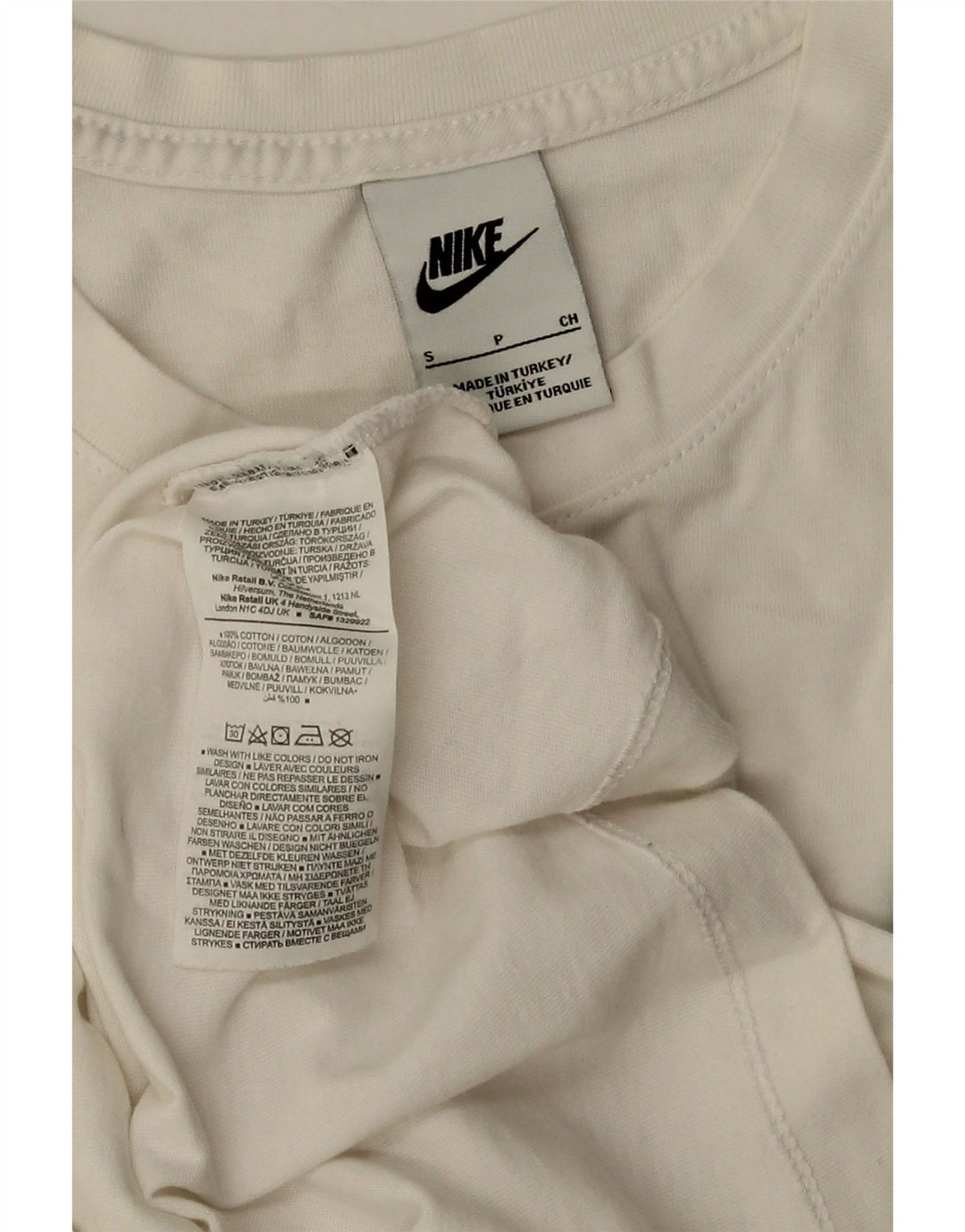 Ανδρικό T-Shirt NIKE Μπλουζάκι, μικρό λευκό βαμβακερό