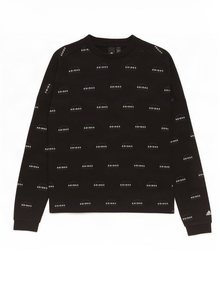 Ανδρικό γραφικό φούτερ Adidas Jumper Μικρό μαύρο βαμβακερό