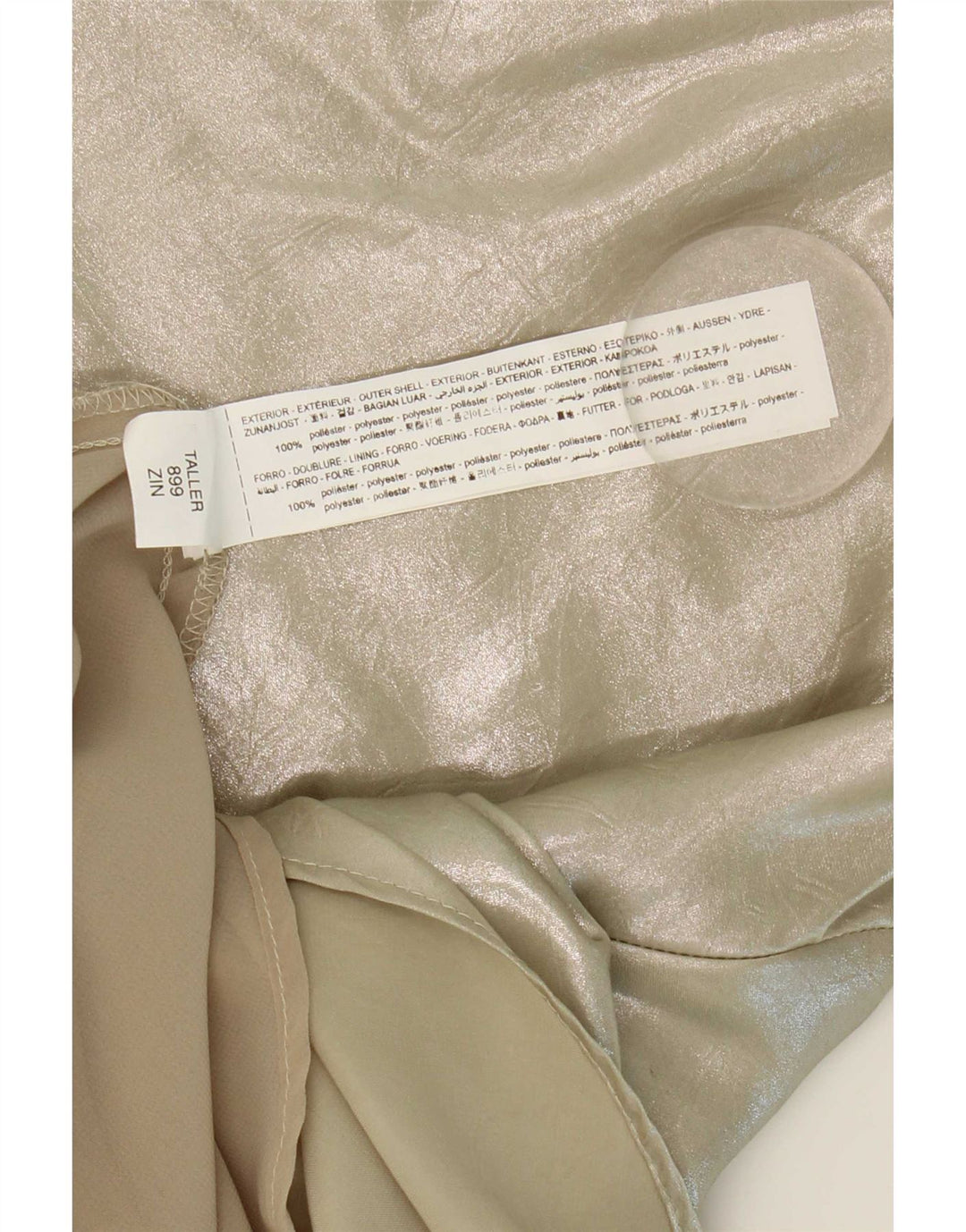 Zara Γυναικείο Φόρεμα UK 6 XS Ασημένιο Πολυεστέρας