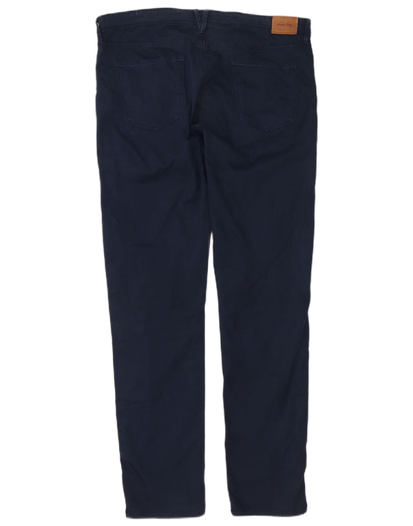 Massimo Dutti Ανδρικό slim Fit Casual Παντελόνι EU 44 Large W34 L32 Navy Blue