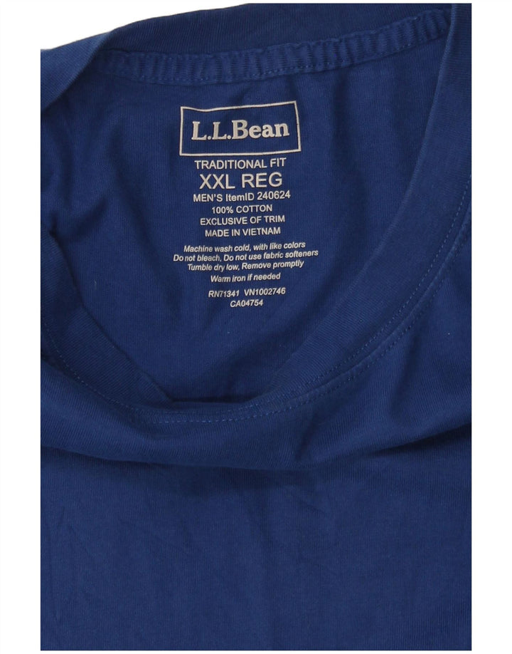 L.L.BEAN Ανδρικό T-Shirt Traditional Fit Top 2XL Μπλε βαμβακερό