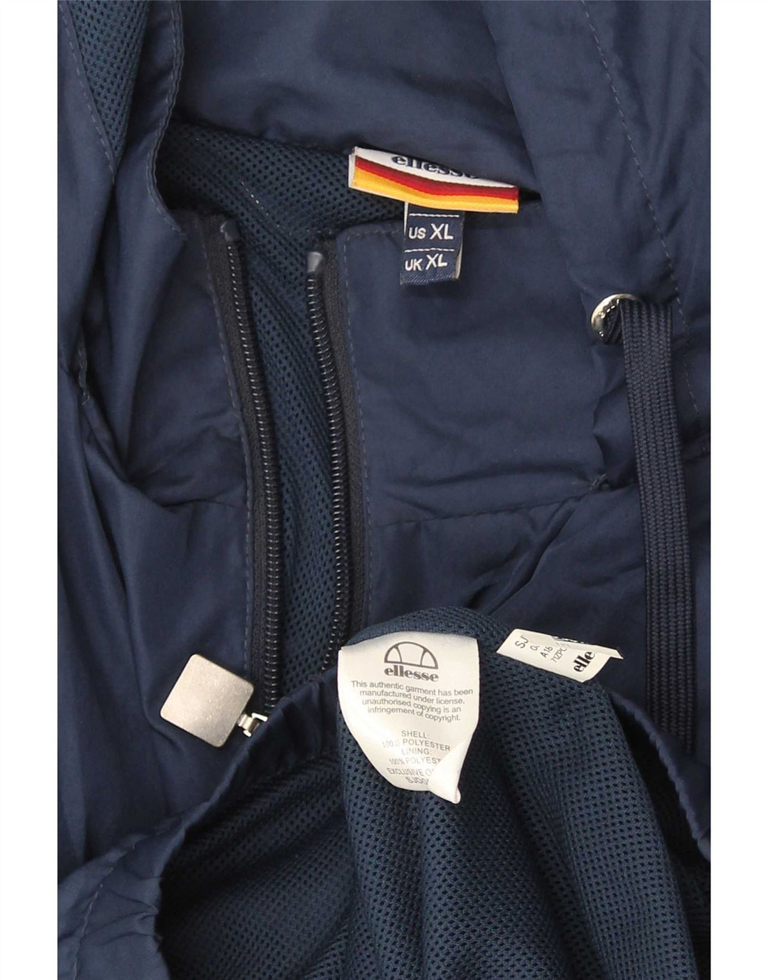 Ανδρικό μπουφάν βροχής με κουκούλα Ellesse UK 42 XL Blue Colorblock Polyester