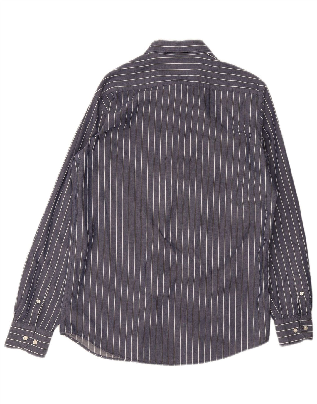 Ανδρικό πουκάμισο Massimo Dutti με κανονική εφαρμογή, Βαμβακερό με μεσαίο μπλε ριγέ