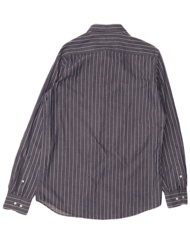 Ανδρικό πουκάμισο Massimo Dutti με κανονική εφαρμογή, Βαμβακερό με μεσαίο μπλε ριγέ