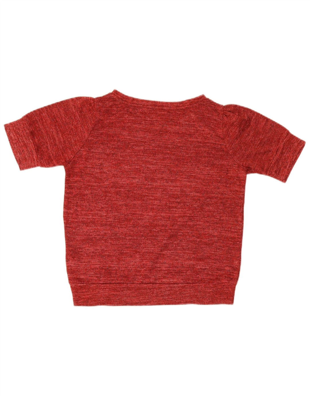 Zara Γυναικείο T-Shirt Top UK 10 Small Red Flecked Polyester