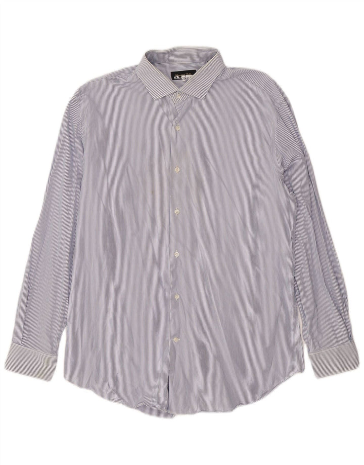 Ανδρικό πουκάμισο Massimo Dutti Μέγεθος 44 17 1/2 XL Blue Pinstripe