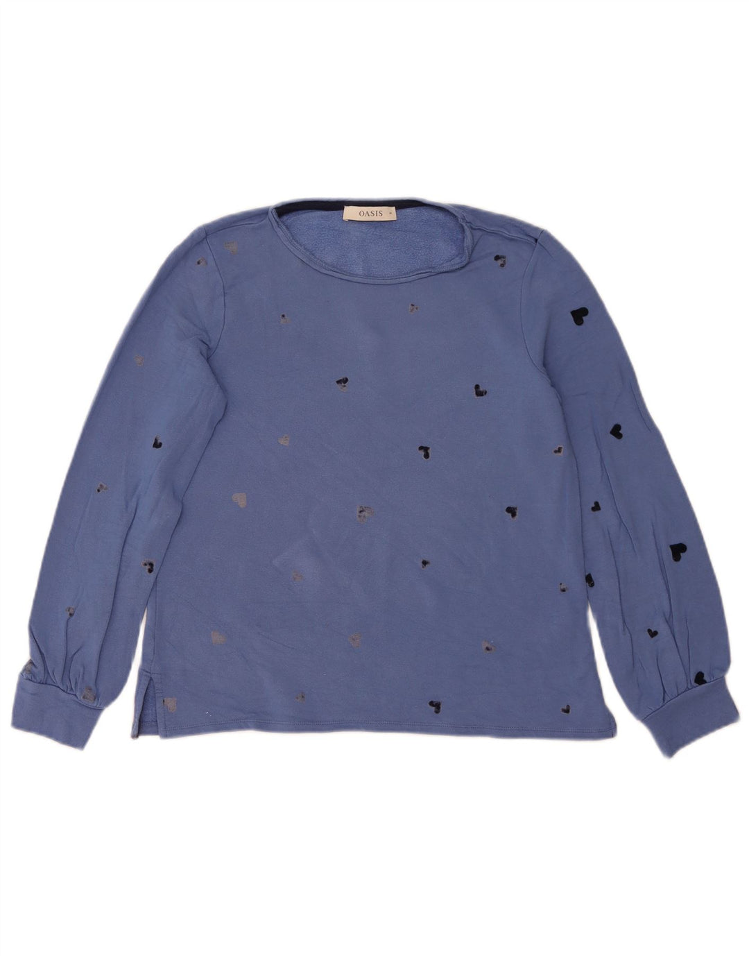 Γυναικεία φούτερ Oasis Abstract Pattern Jumper UK 12 Medium Blue Viscose