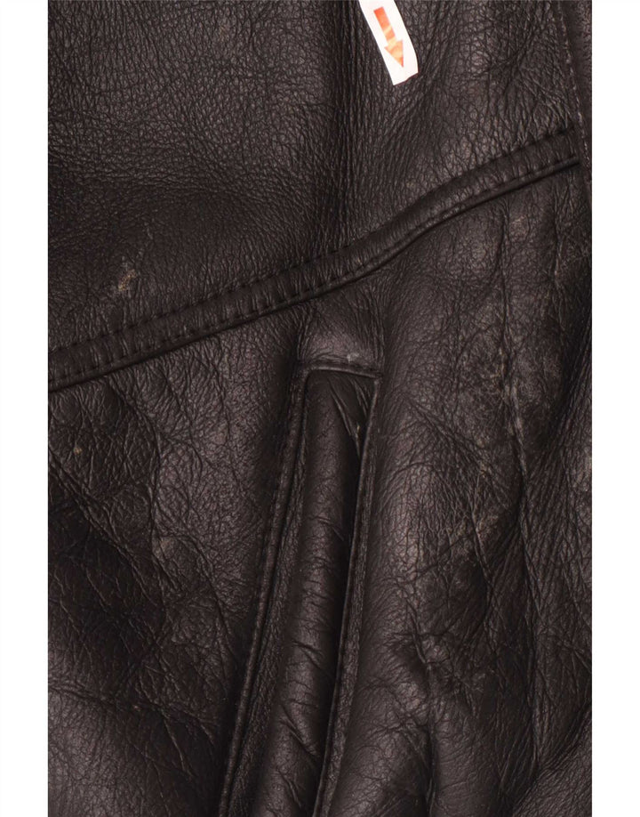 Vintage Ανδρικό Shearling Jacket IT 50 Large Μαύρο