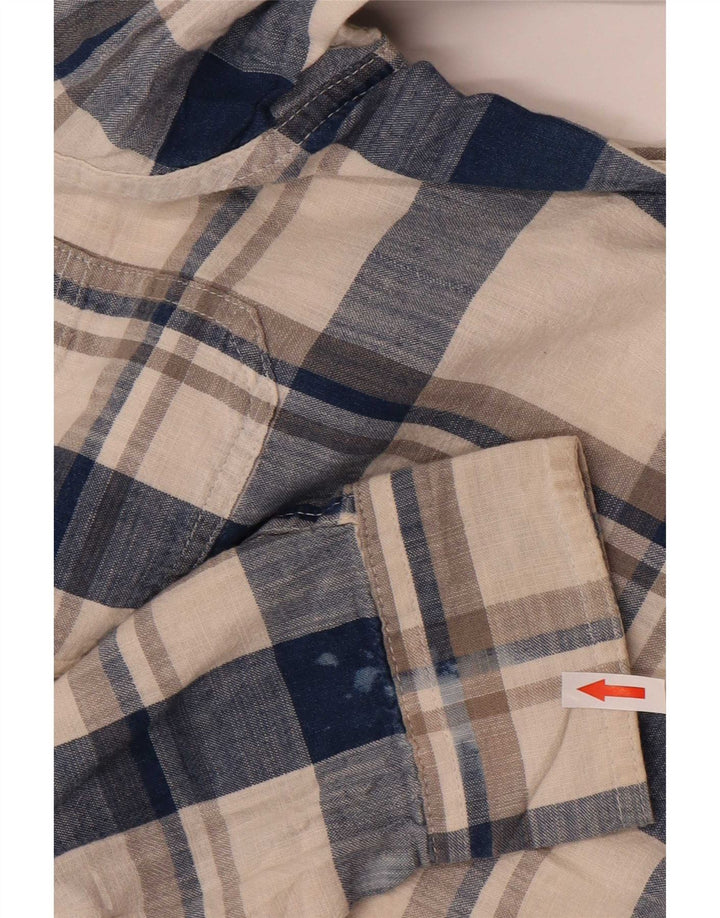 Ανδρικό πουκάμισο Wrangler Large Beige Check Cotton