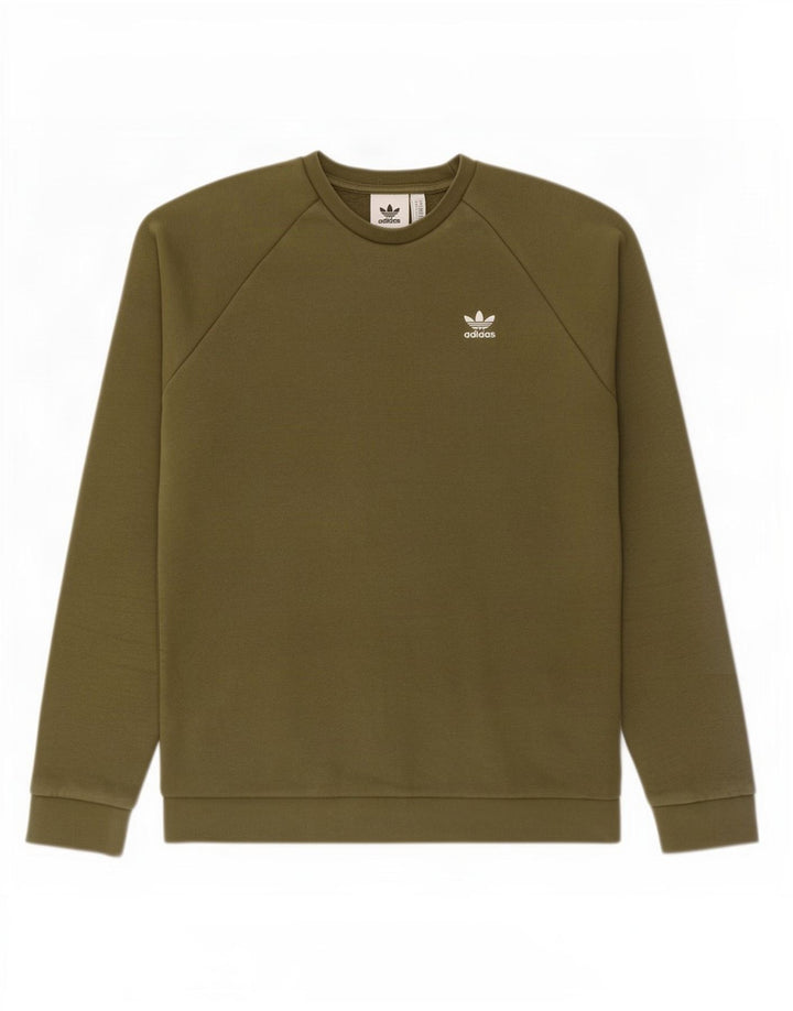 Ανδρικό φούτερ Adidas Jumper Μεσαίο χακί βαμβακερό