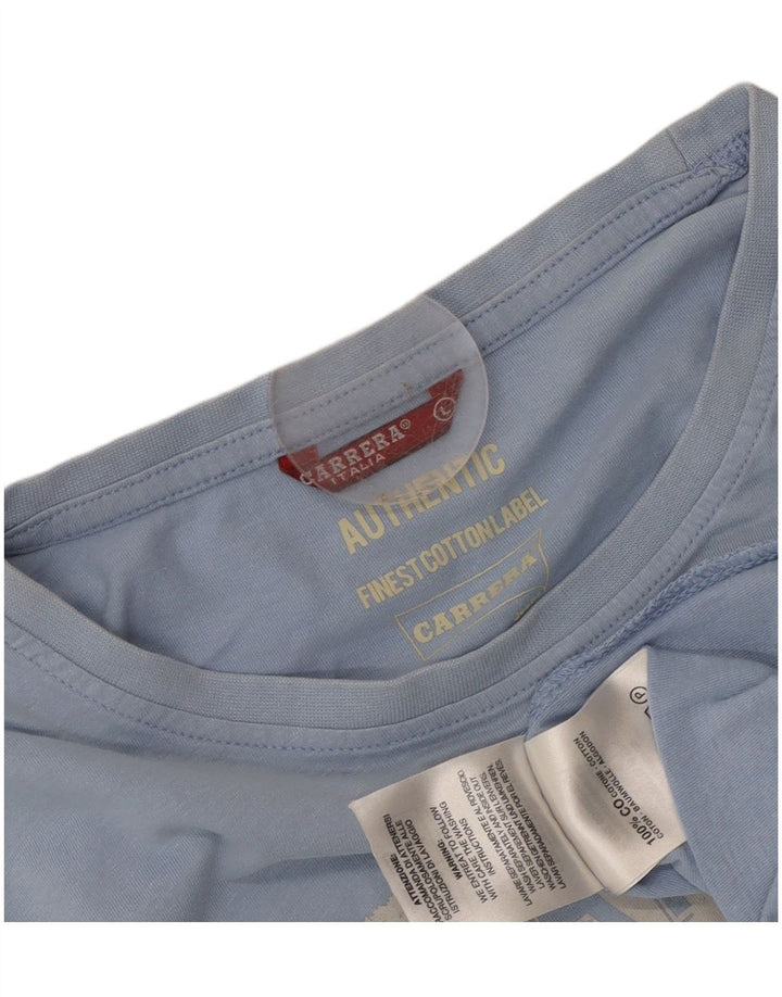 Ανδρικό γραφικό T-Shirt Carrera Top μεγάλο μπλε βαμβακερό