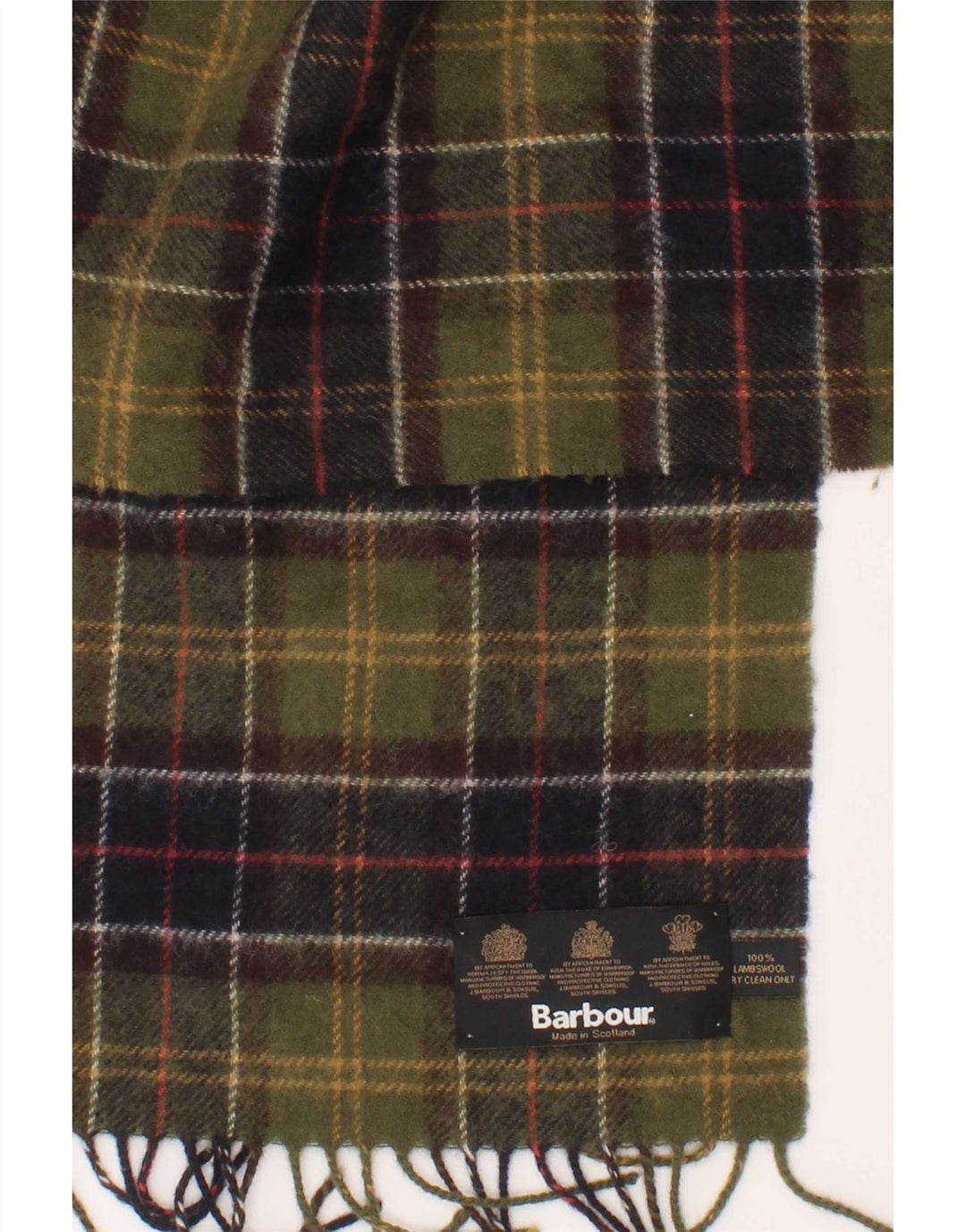 Barbour Ανδρικό Ορθογώνιο Κασκόλ One Size Πράσινο Καρό
