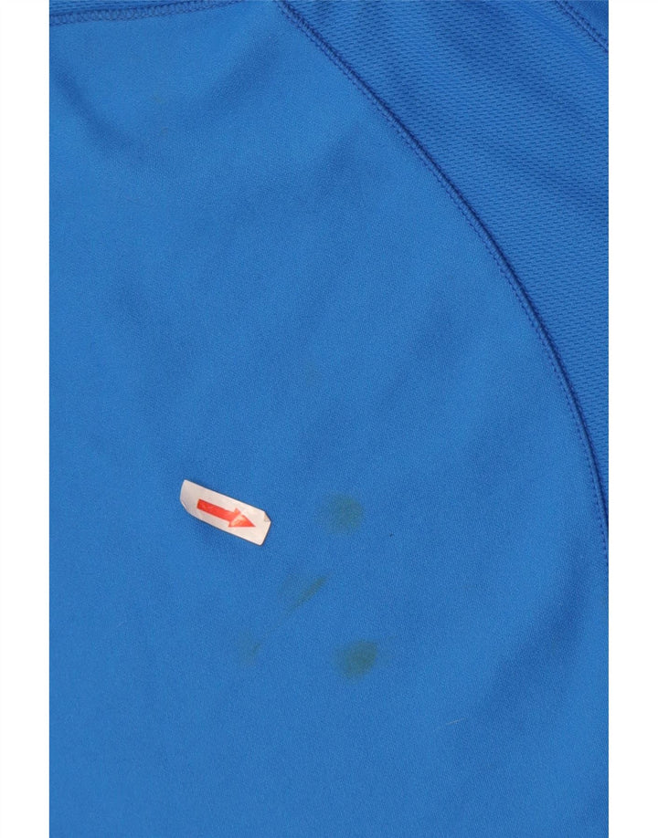 Champion Γυναικείο T-Shirt Top UK 14 Large Blue Colourblock Πολυεστέρας