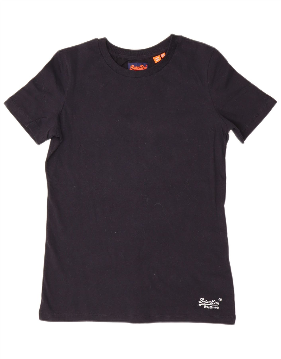 Γυναικείο T-Shirt SUPERDRY Top UK 8 Small μαύρο βαμβακερό