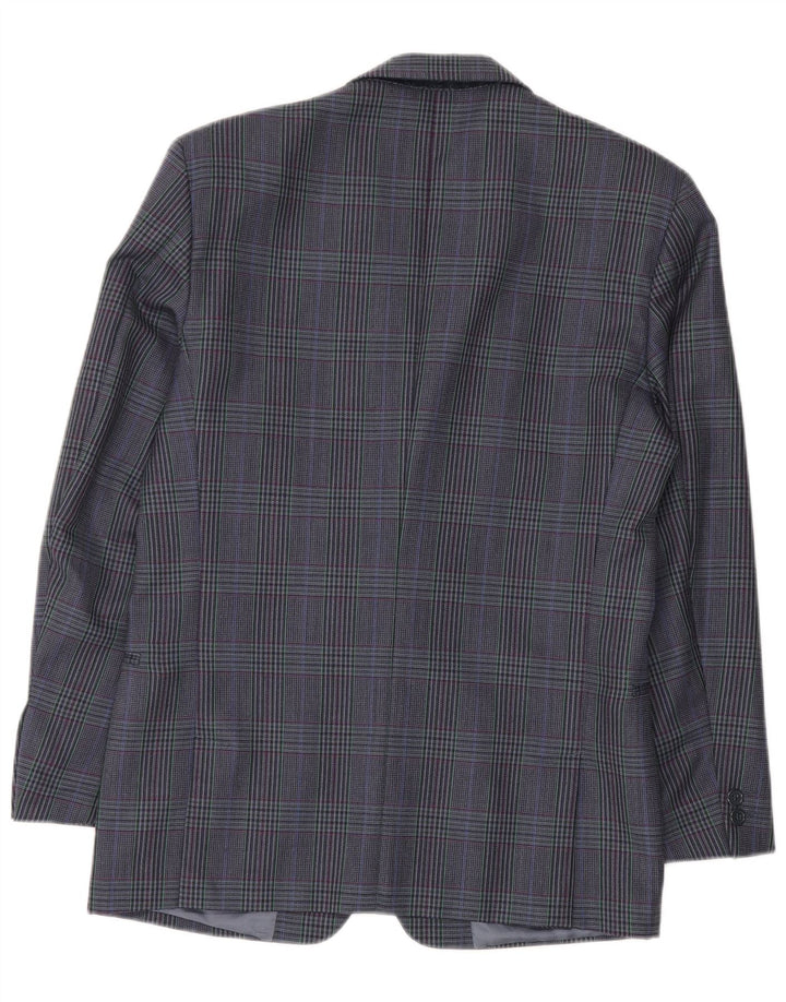 Tomary Ανδρικό σακάκι Blazer 2 κουμπιών IT 48 Medium Blue Houndstooth