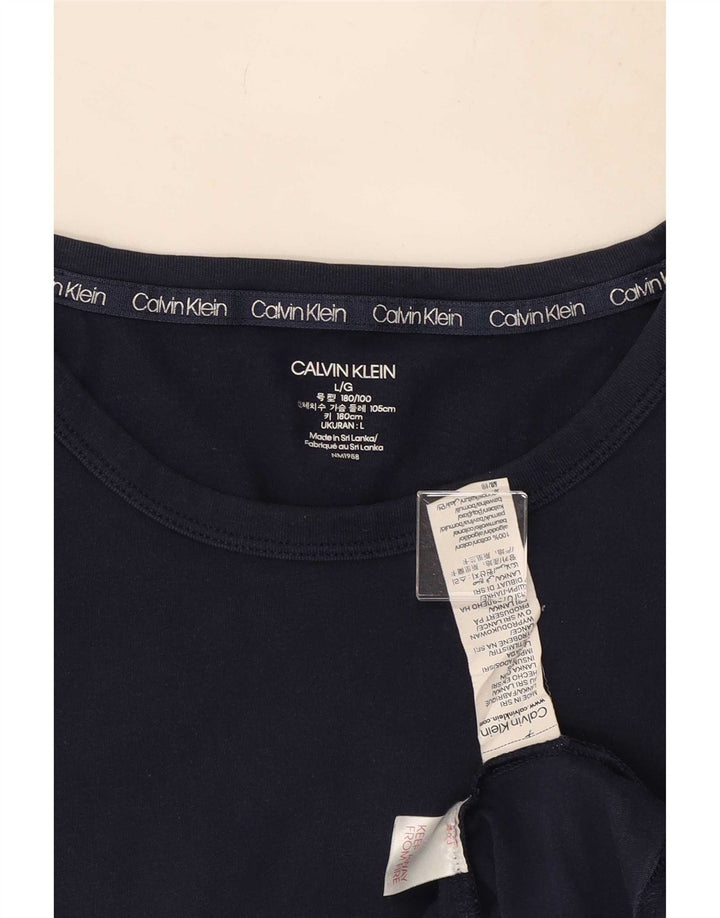 Calvin Klein Ανδρικό γραφικό τοπ μακρυμάνικο μεγάλο μπλε βαμβακερό