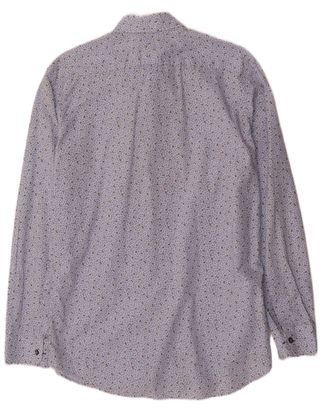 Paul Smith Ανδρικό Abstract Pattern Slim Fit Shirt Μέγεθος 43 17 Medium Blue