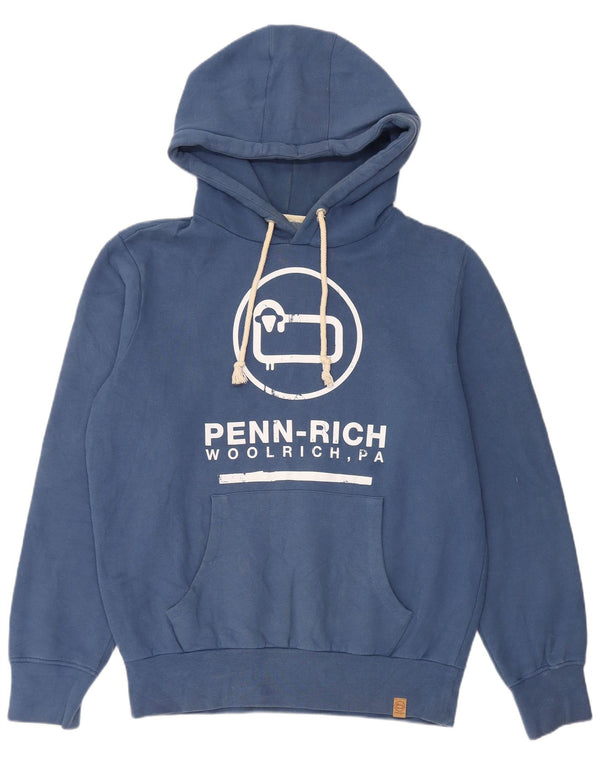 Woolrich Ανδρικά γραφικά κανονική εφαρμογή με κουκούλα XL Μπλε βαμβακερό