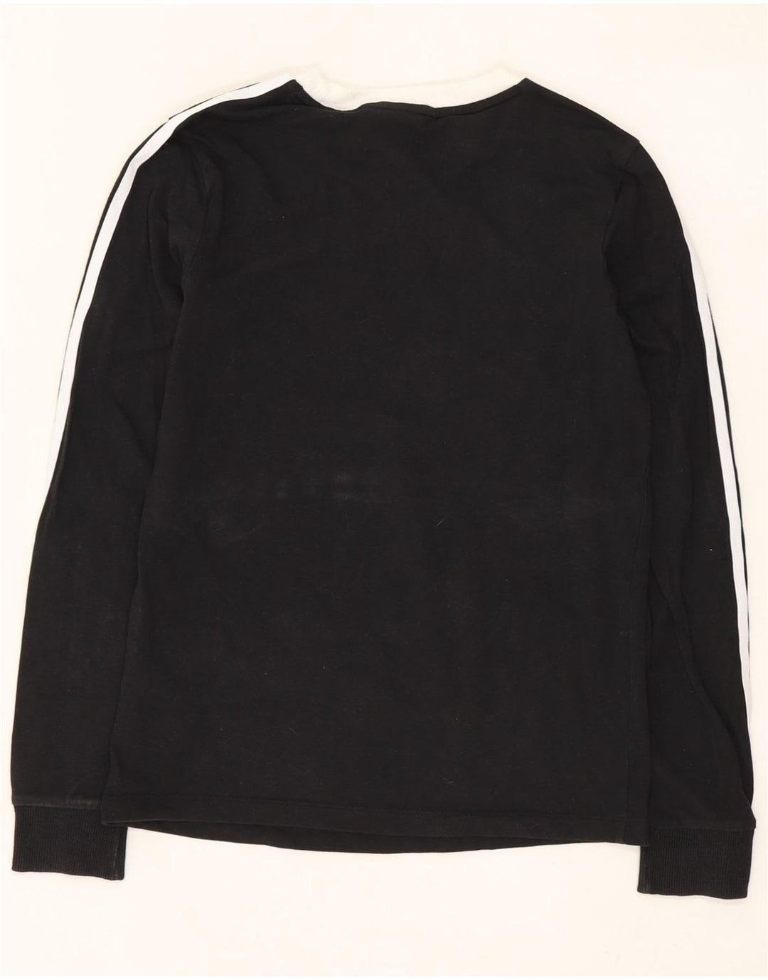 ADIDAS Womens Top Long Sleeve UK 6 XS  Black Cotton