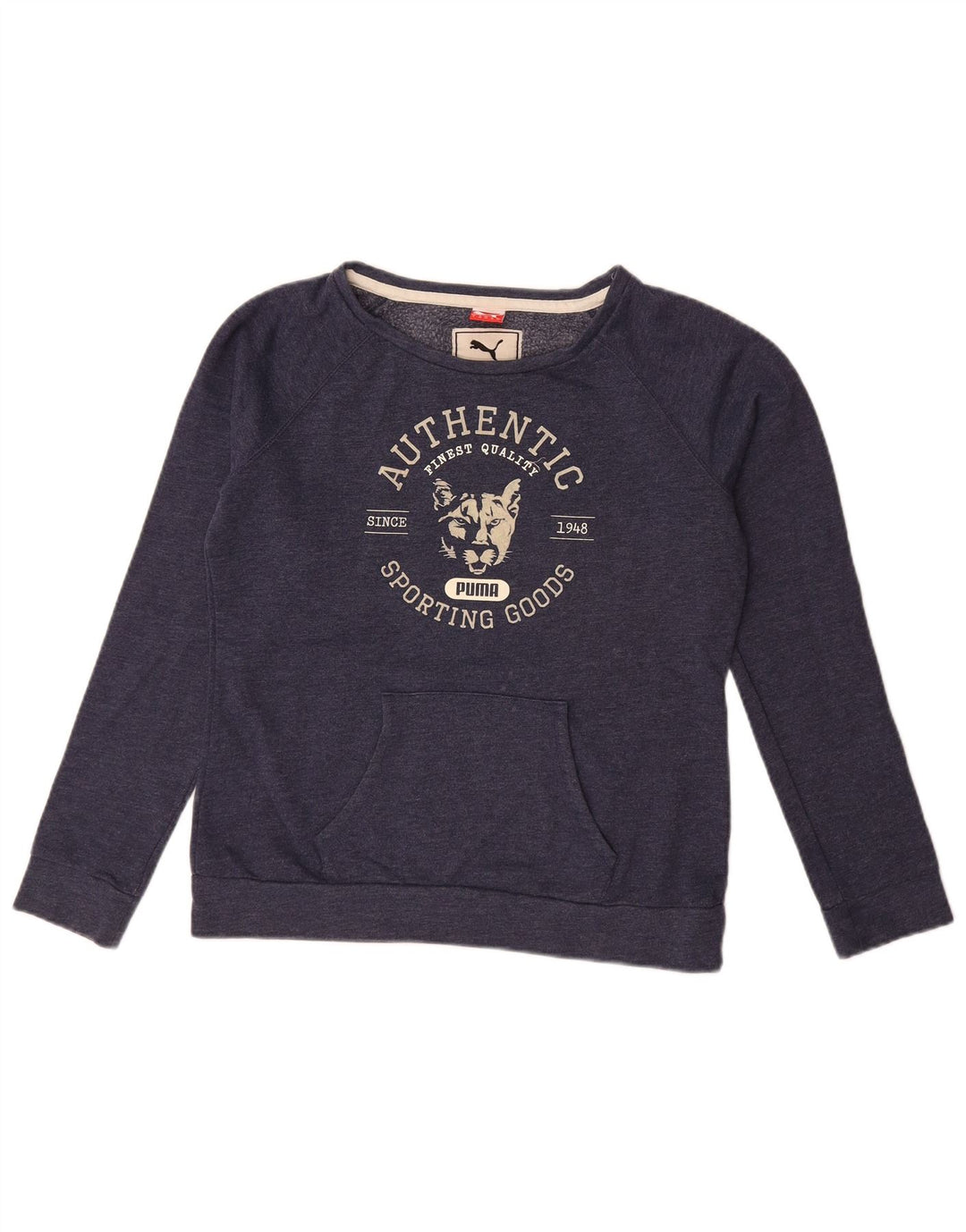Γυναικεία γραφική φούτερ Puma Jumper UK 14 Large Navy Blue