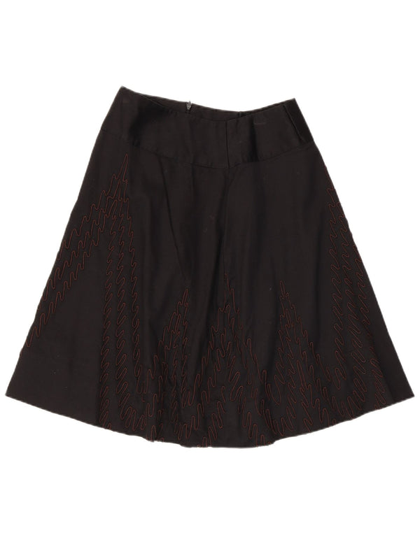 Reiss Γυναικεία φούστα A-Line UK 12 Medium W26 Μαύρη γεωμετρική