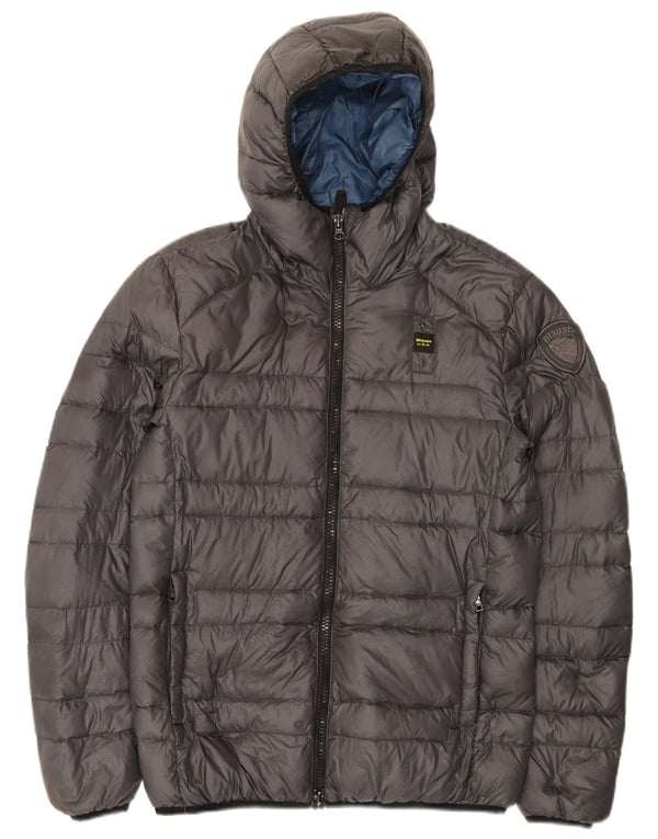 Blauer Ανδρικό μπουφάν με κουκούλα UK 38 Medium Grey Polyamide