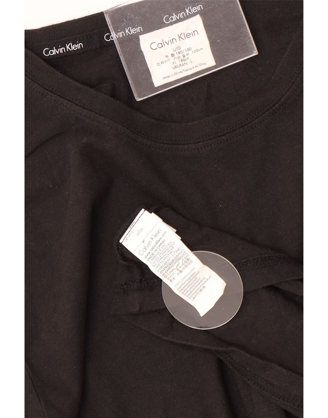 CALVIN KLEIN Ανδρικό τοπ μακρυμάνικο μεγάλο μαύρο βαμβακερό