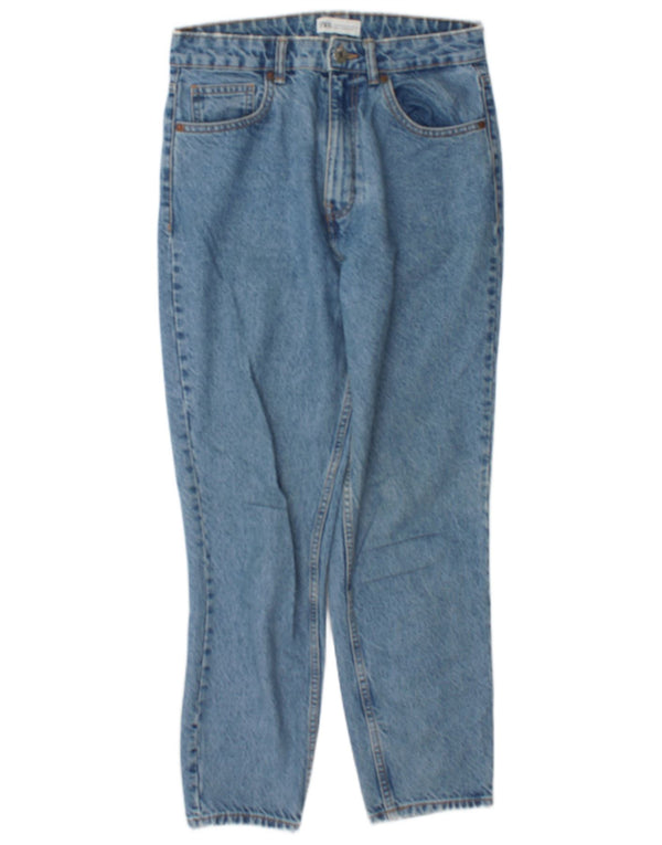Zara Γυναικείο τζιν κωνικό EU 38 Small W28 L27 Μπλε βαμβακερό