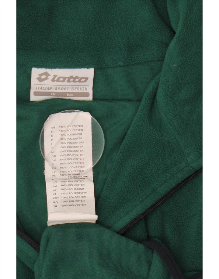 Lotto Mens Zip Neck Fleece Jumper XL Green Polyester