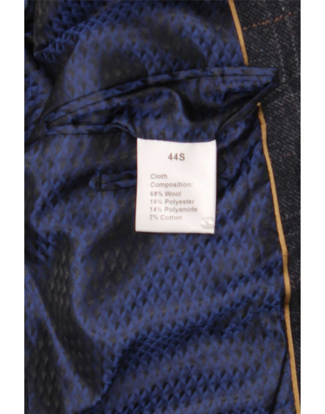 Douglas Ανδρικό σακάκι σακάκι με 2 κουμπιά UK 44 2XL Navy Blue Check μαλλί