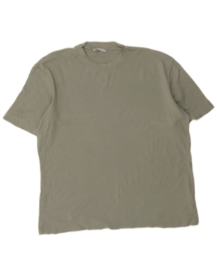 Ανδρικό T-Shirt Zara Top Μεγάλο Πράσινο Βαμβακερό
