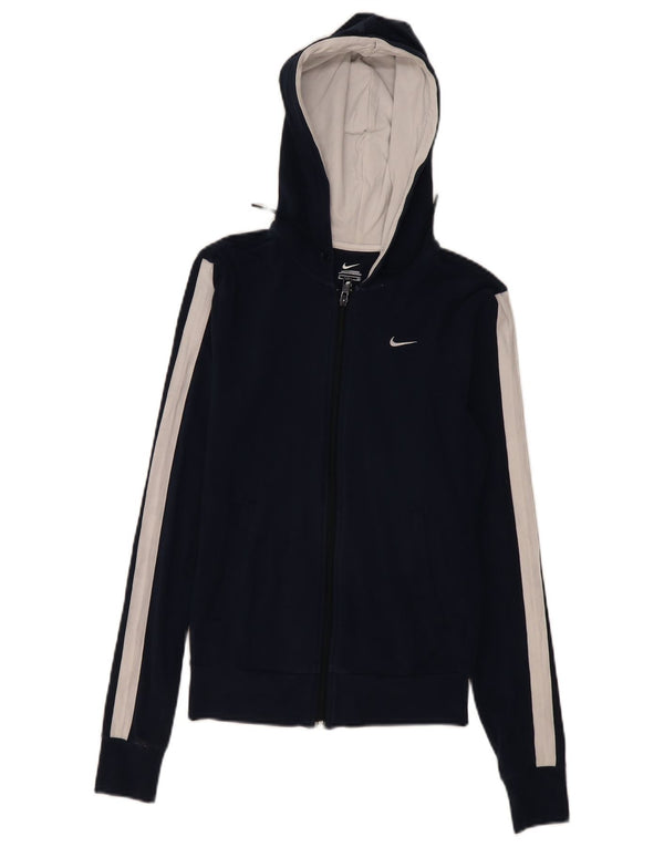 Γυναικείο πουλόβερ Nike με φερμουάρ UK 10 Small Navy Blue Colorblock