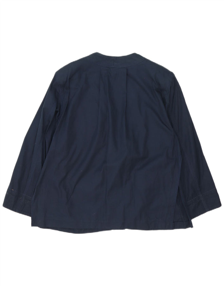 Vintage Γυναικείο Utility Jacket UK 16 Large Navy Blue Colourblock