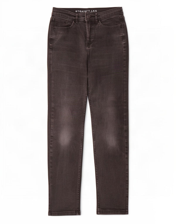 Marks & Spencer Γυναικεία ίσια τζιν UK 8 Small W28 L30 μαύρο βαμβακερό