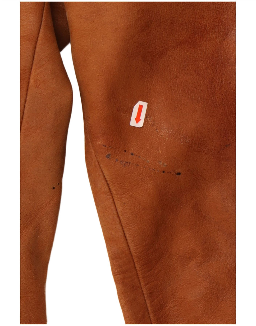 Vintage Ανδρικό ίσιο δερμάτινο παντελόνι W36 L33 Καφέ Δερμάτινο