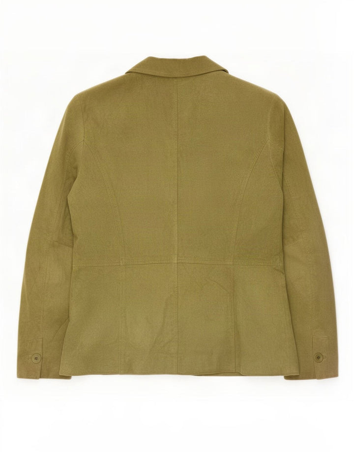 Liz Claiborne Γυναικείο τζάκετ με 2 κουμπιά Suede Blazer US 6 Μεσαίο πράσινο δέρμα