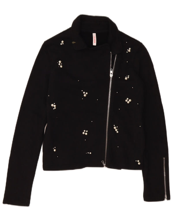 SUN68 Γυναικείο πουλόβερ ζακέτα UK 10 Small μαύρο βαμβακερό