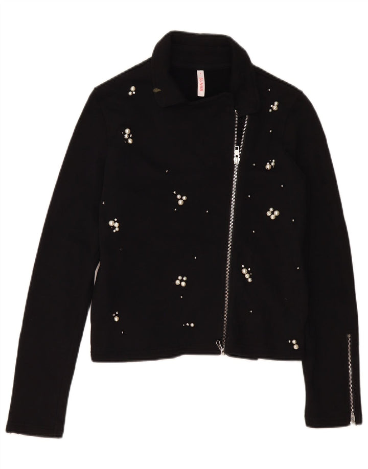 SUN68 Γυναικείο πουλόβερ ζακέτα UK 10 Small μαύρο βαμβακερό