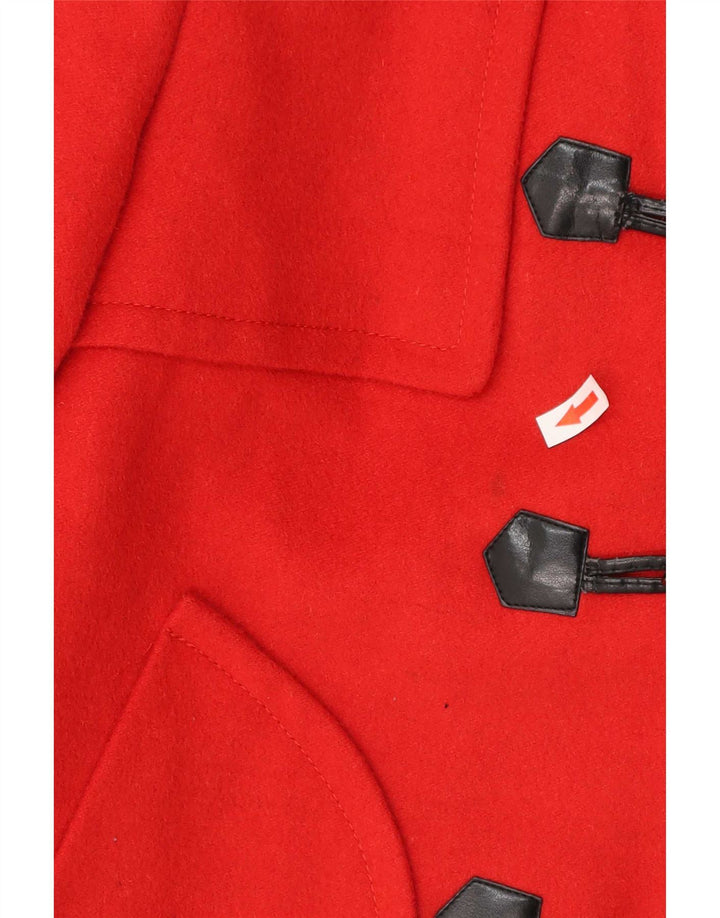 Stefanel Γυναικείο μπουφάν Duffle με κουκούλα IT 48 XL Red Virgin Wool