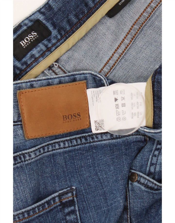 Ανδρικό τζιν ίσιο Hugo Boss W48 L34 Μπλε βαμβακερό