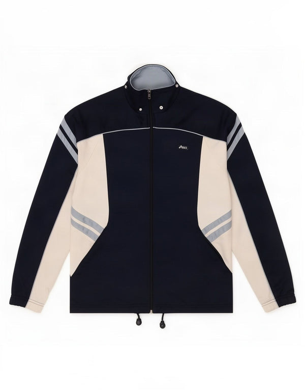 Ανδρική φόρμα Asics Top μπουφάν Medium Navy Blue Colourblock Polyester