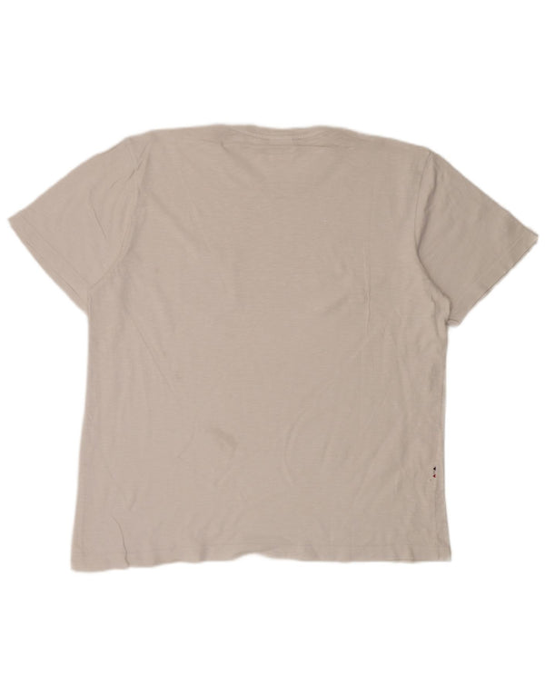 Ανδρικό T-Shirt Lacoste Top Size 7 2XL Λευκό βαμβακερό