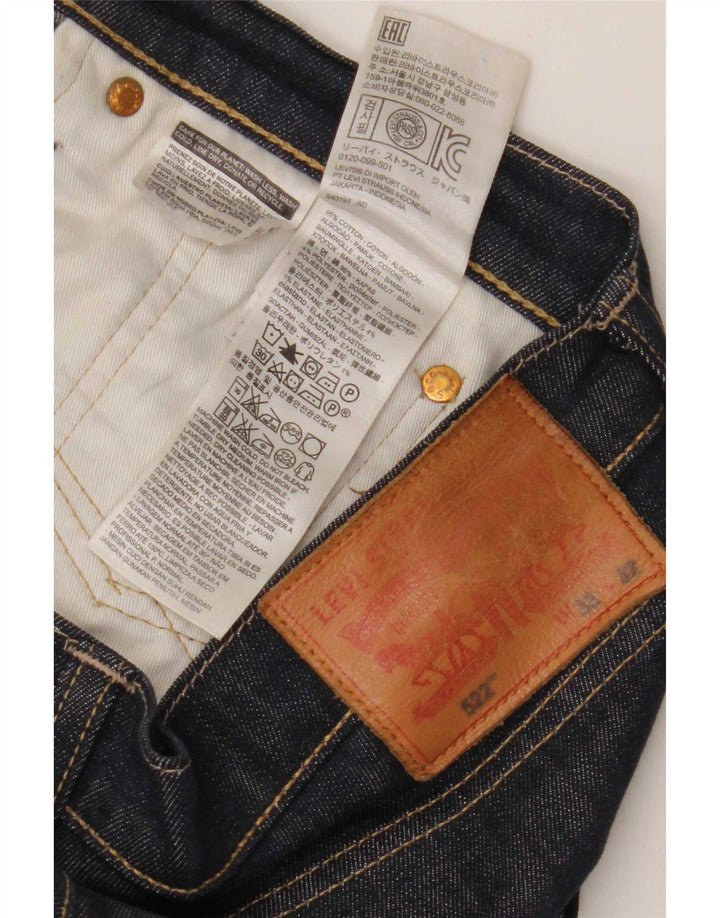 Levi's Mens 522 Straight Jeans W32 L32 Navy Blue Cotton