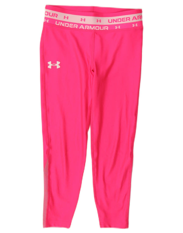 Under Armour Girls Graphic κολάν 9-10 ετών Medium Pink Colourblock