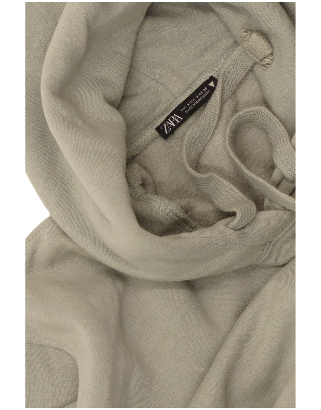 Zara Ανδρικό φούτερ με φούτερ με φούτερ, μικρό πράσινο