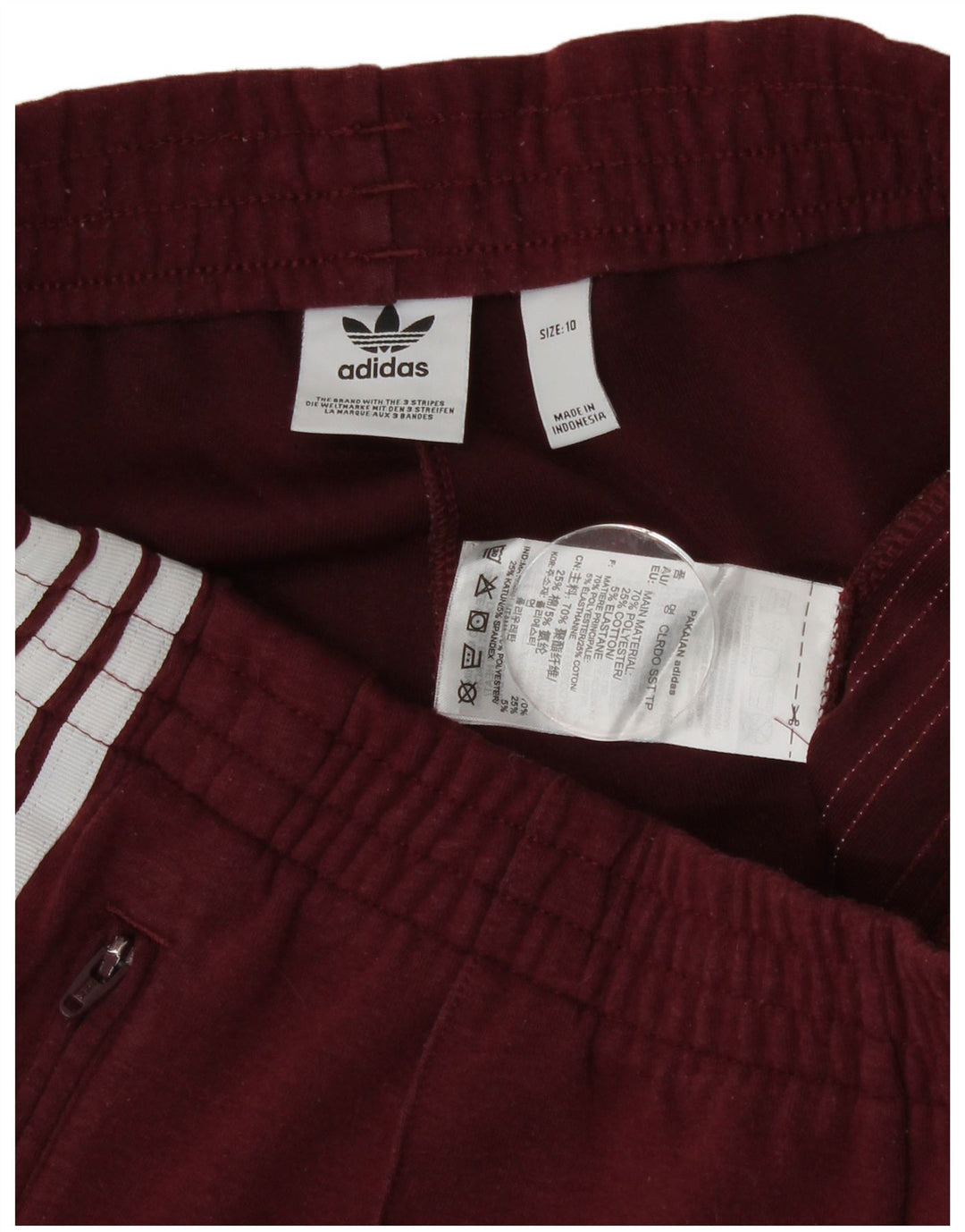 Γυναικεία αθλητική φόρμα Adidas Παντελόνι Joggers UK 10 Small Burgundy Polyester