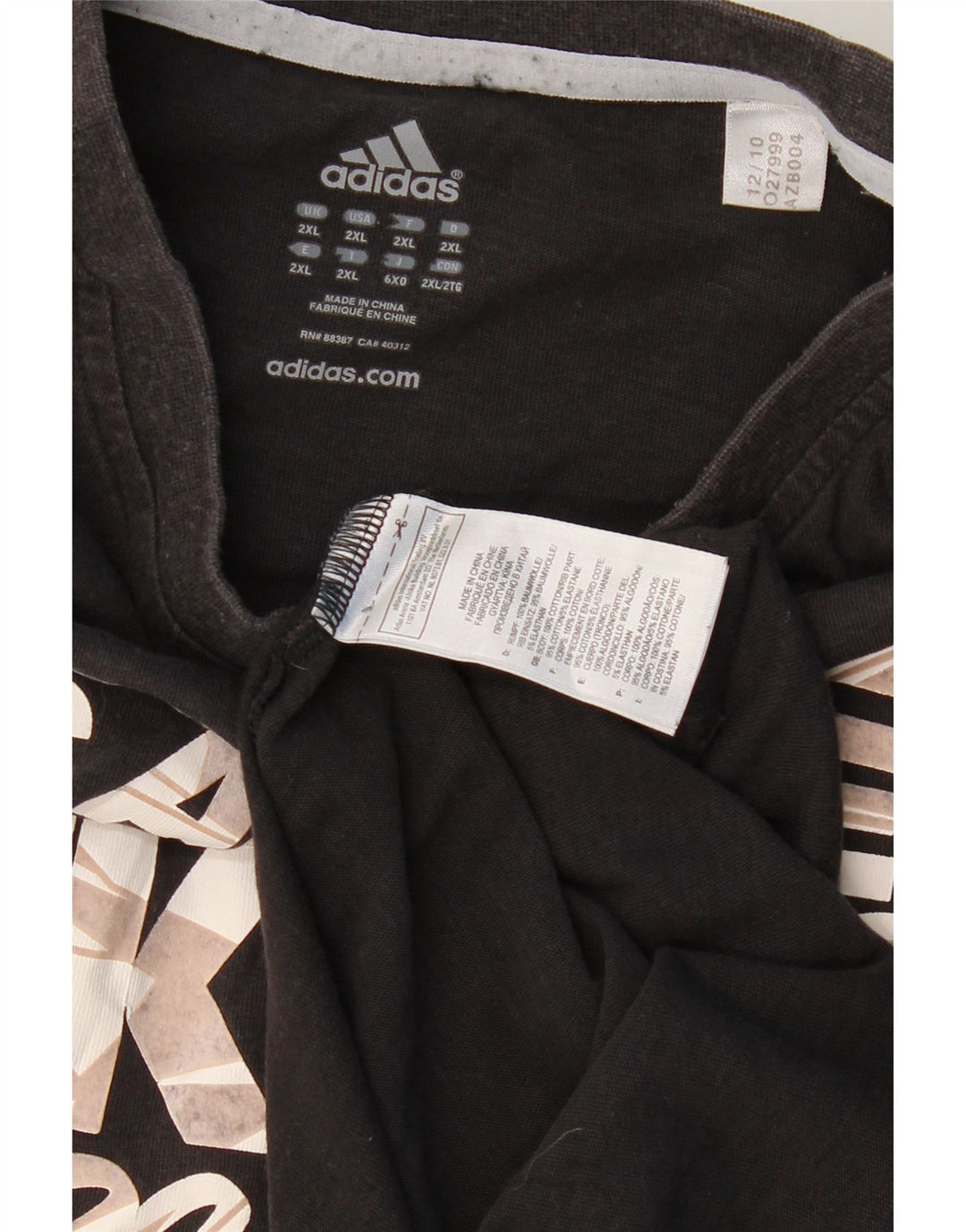 Ανδρικό γραφικό μπλουζάκι ADIDAS Los Angeles Lakers Top 2XL μαύρο βαμβακερό