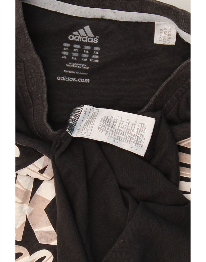 Ανδρικό γραφικό μπλουζάκι ADIDAS Los Angeles Lakers Top 2XL μαύρο βαμβακερό