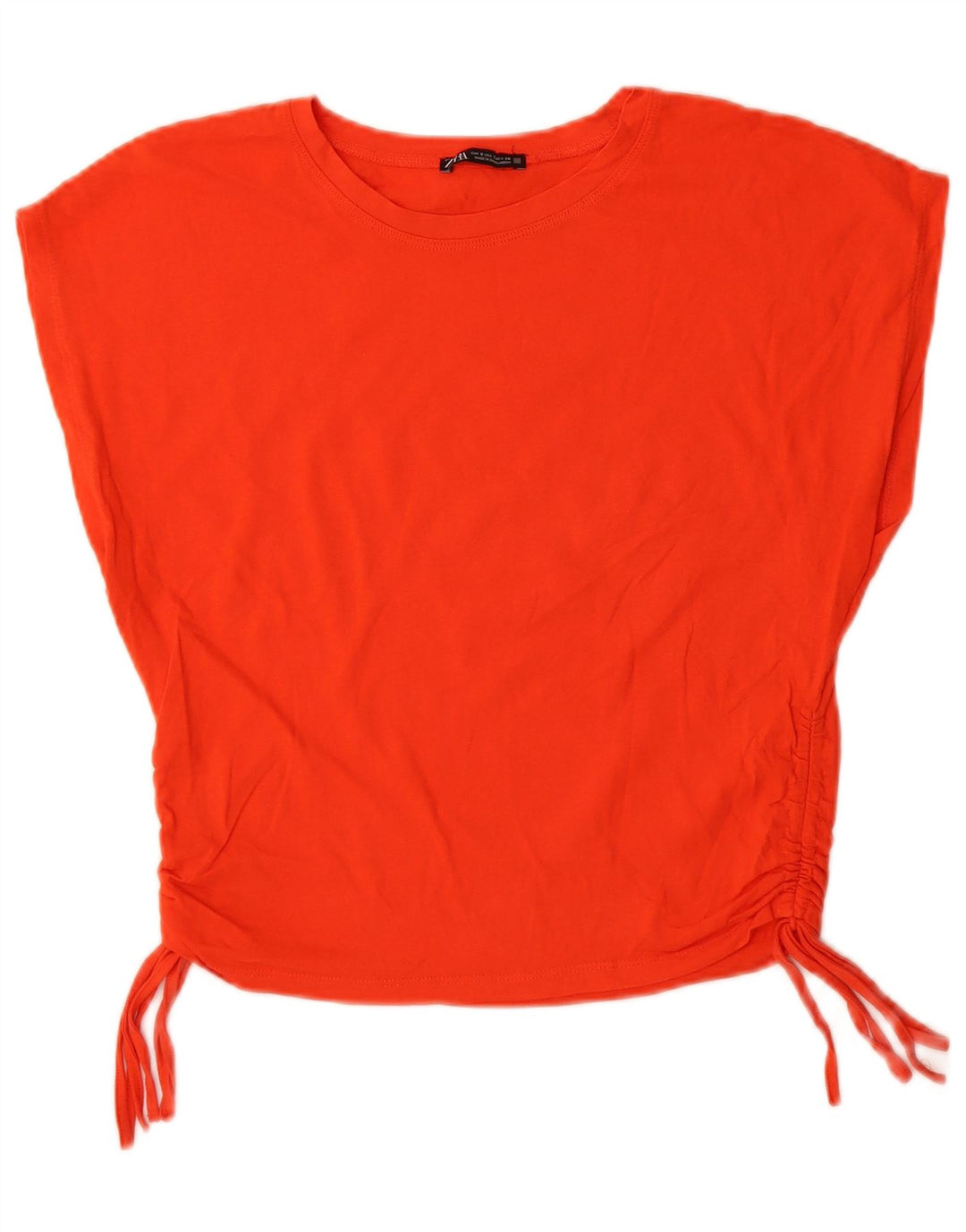 Zara Γυναικείο T-Shirt Top UK 10 Small Orange